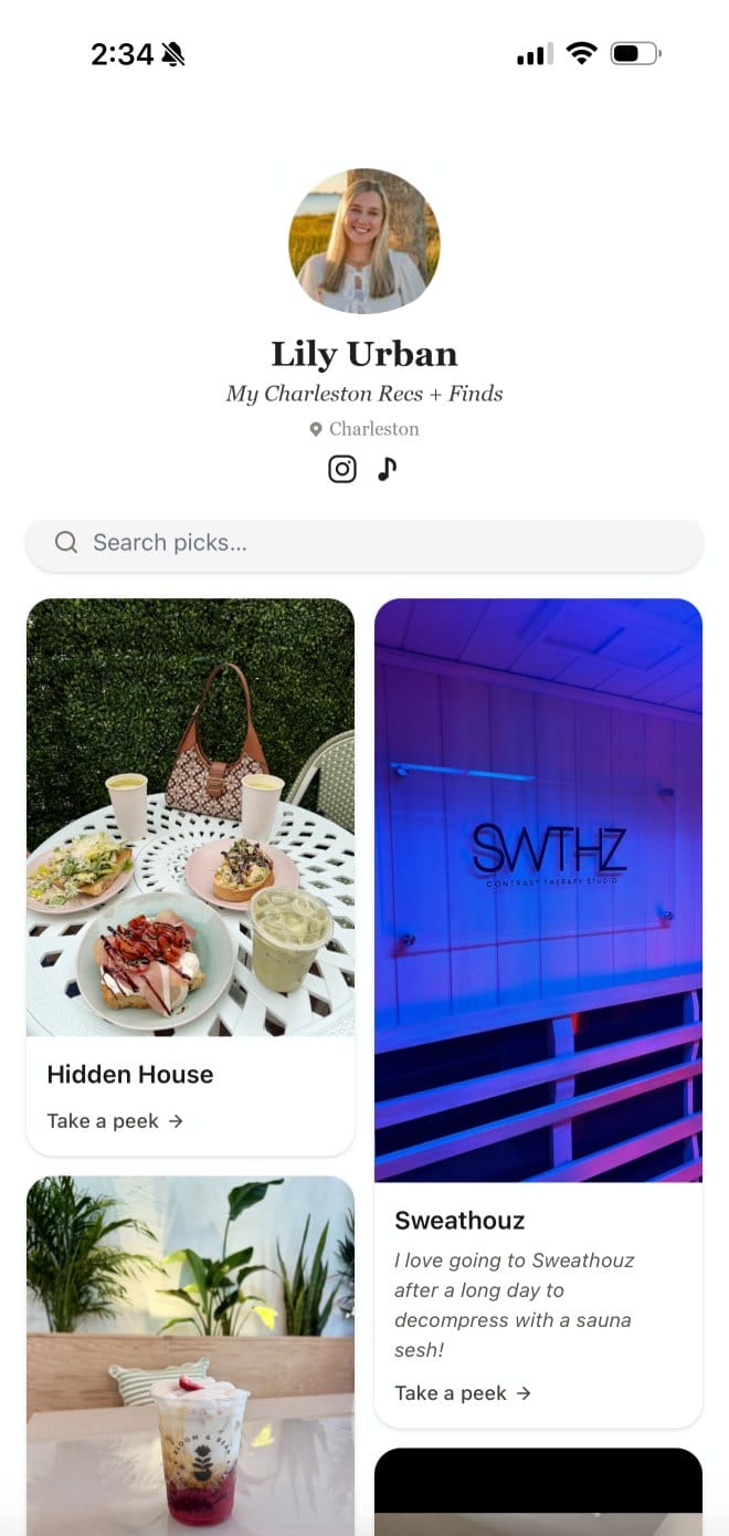 Lily Urban's Local Edit page on Roeme
